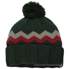 Jacquard Style POM POM Beanie